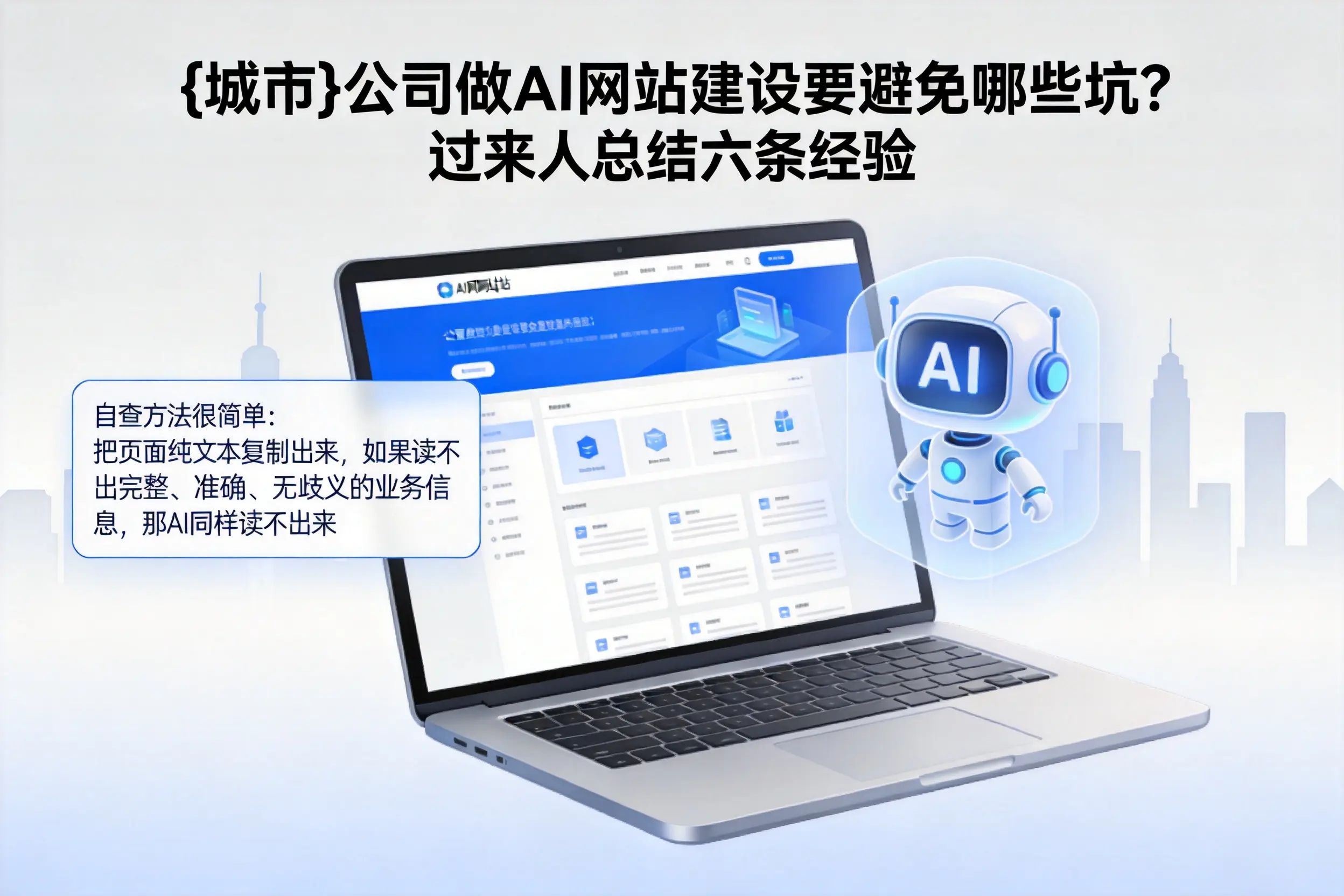 泸州公司做AI网站建设要避免哪些坑？过来人总结六条经验
