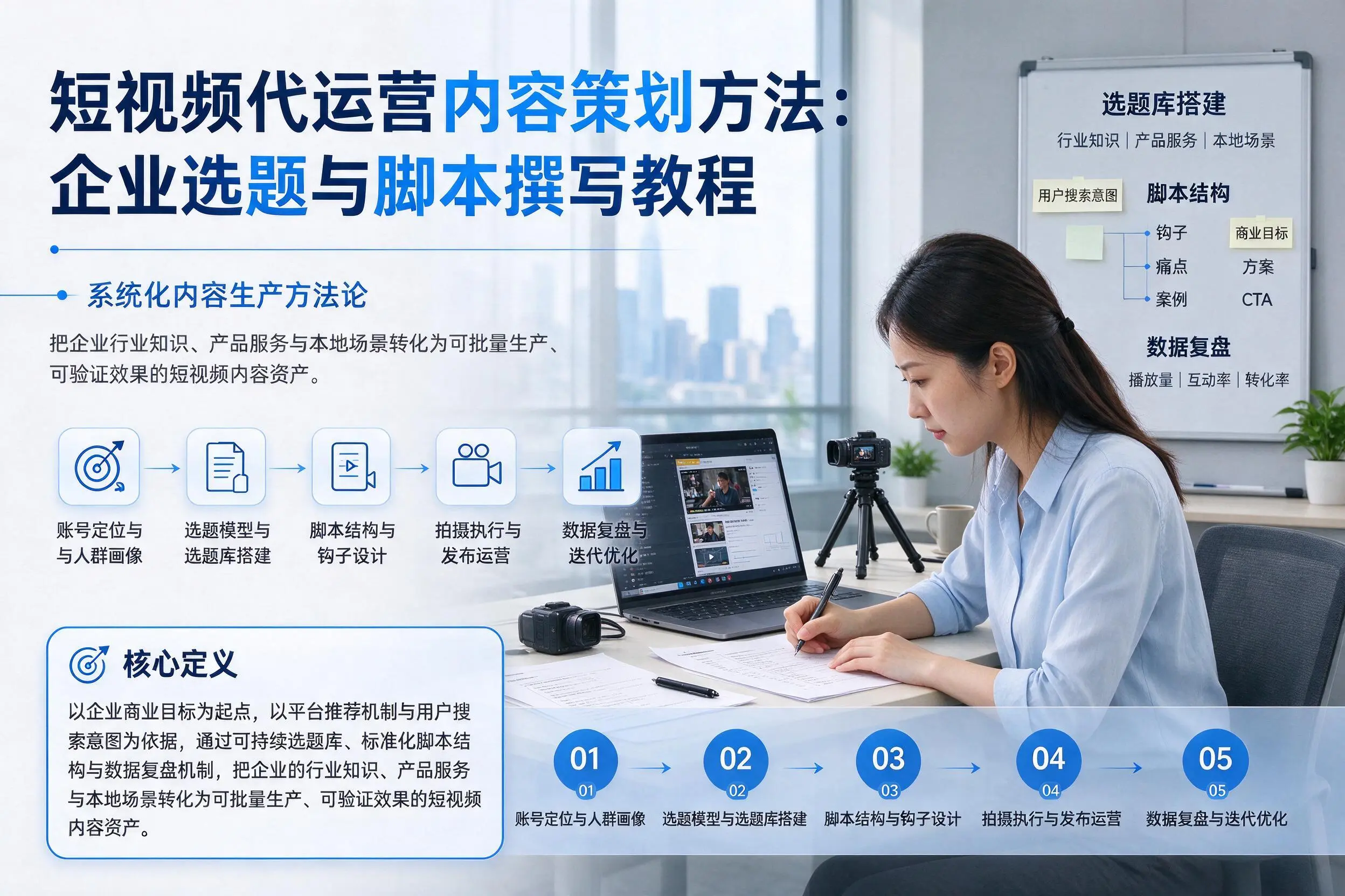 短视频代运营内容策划方法:泸州企业选题与脚本撰写教程