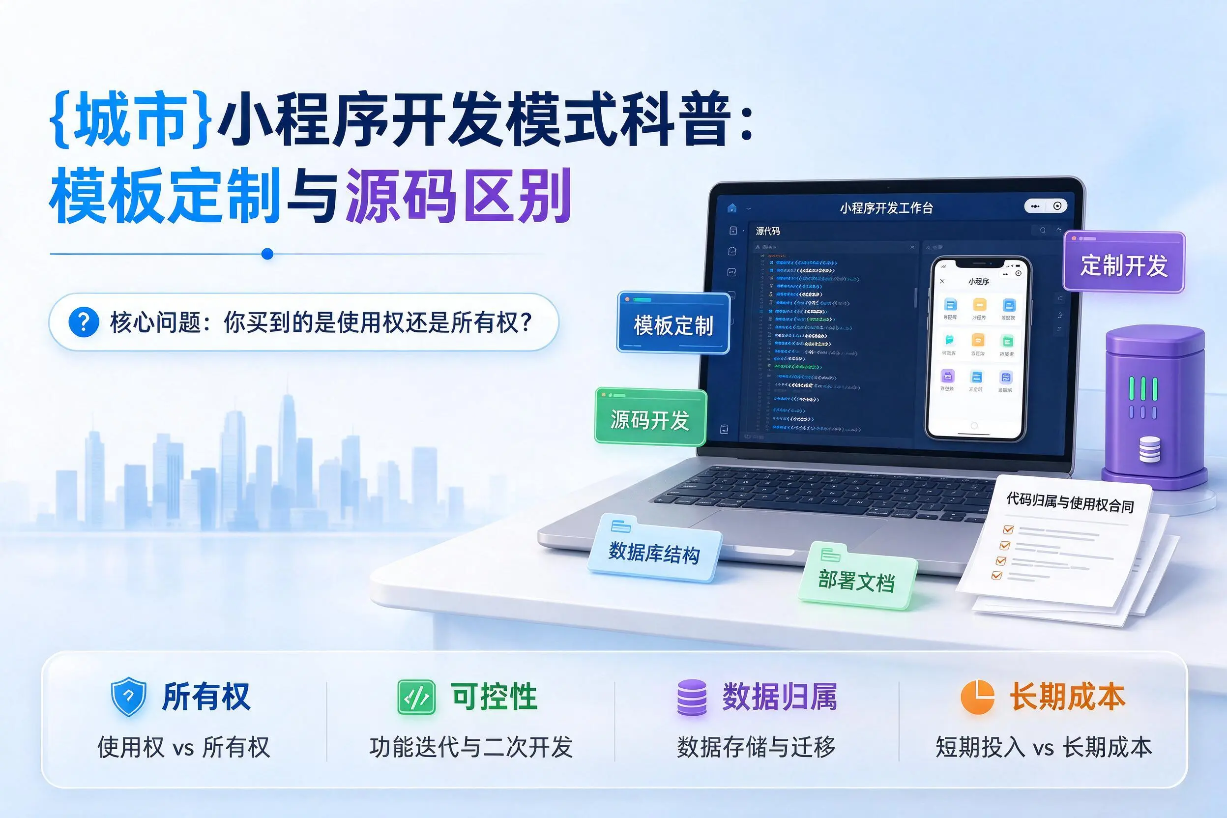 泸州小程序开发模式科普：模板定制与源码区别