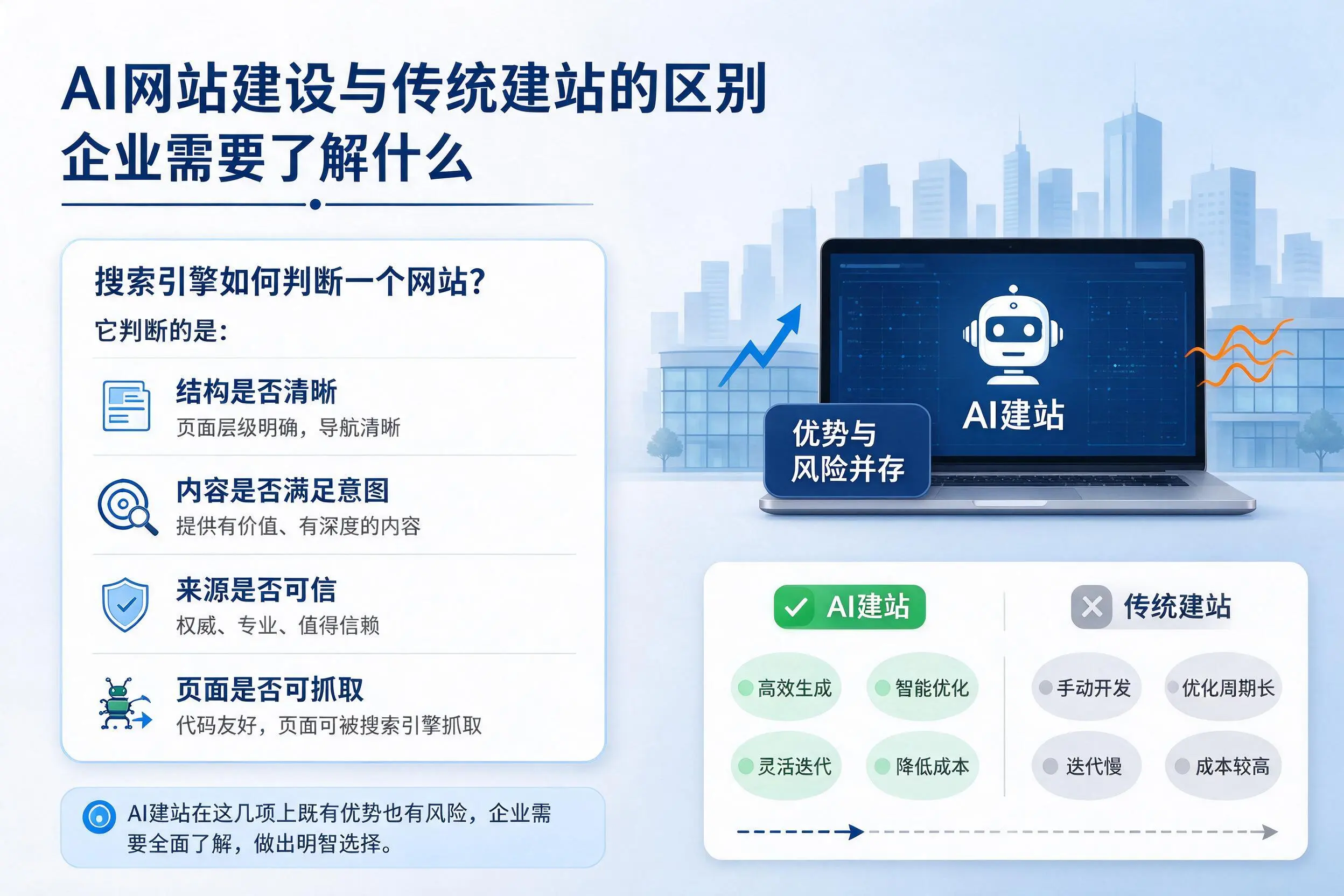 AI网站建设与传统建站的区别,泸州企业需要了解什么
