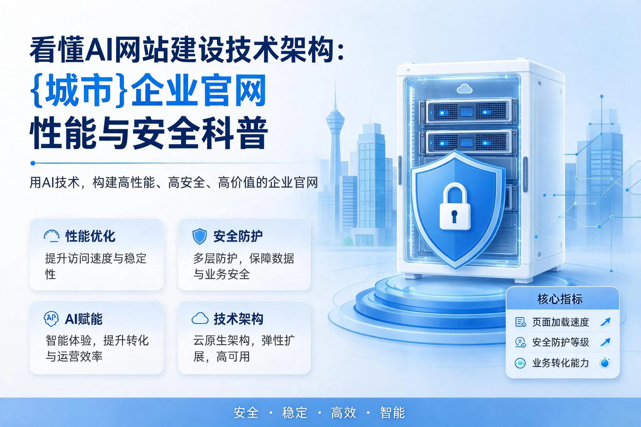 看懂AI网站建设技术架构：泸州企业官网性能与安全科普