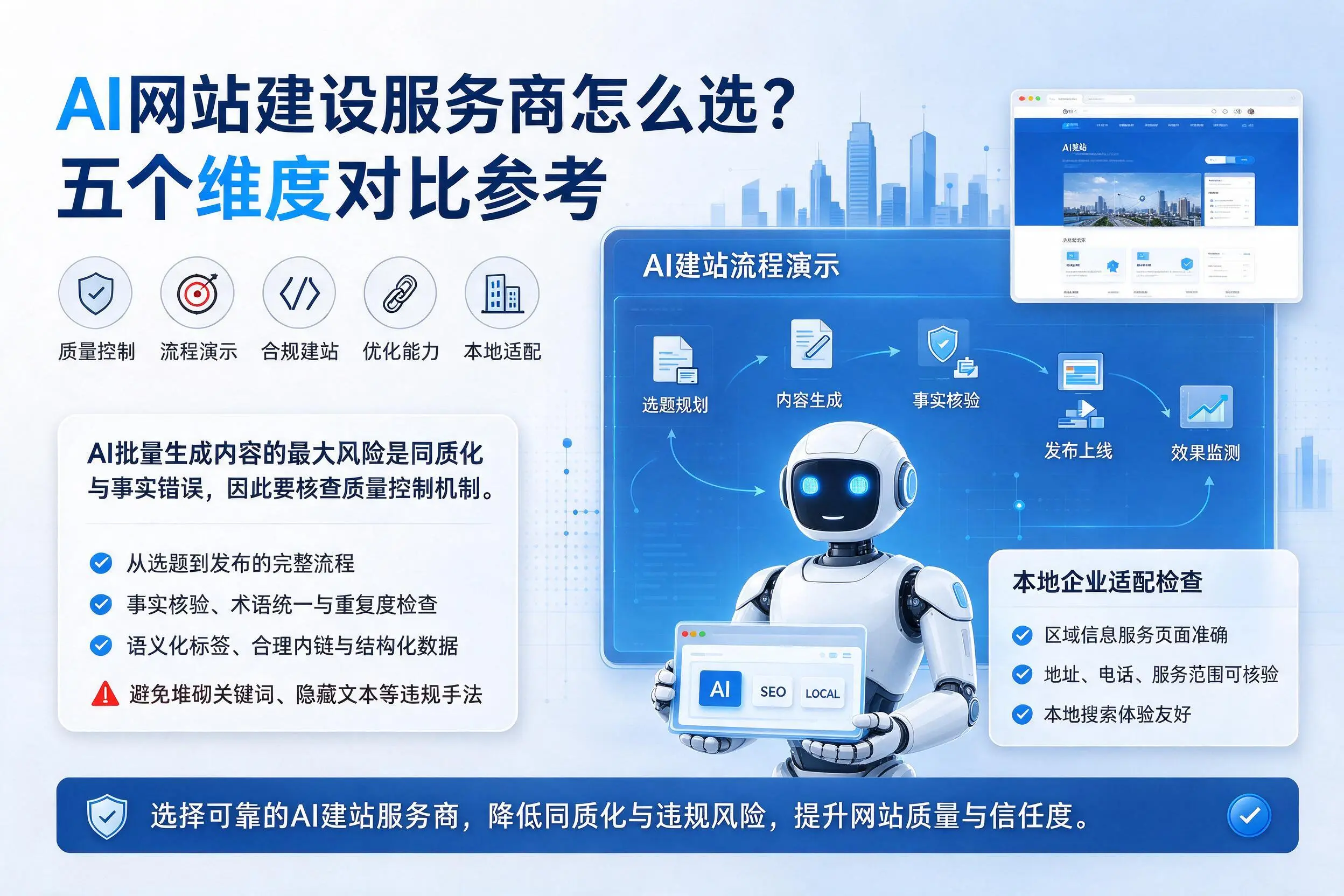 泸州AI网站建设服务商怎么选?五个维度对比参考