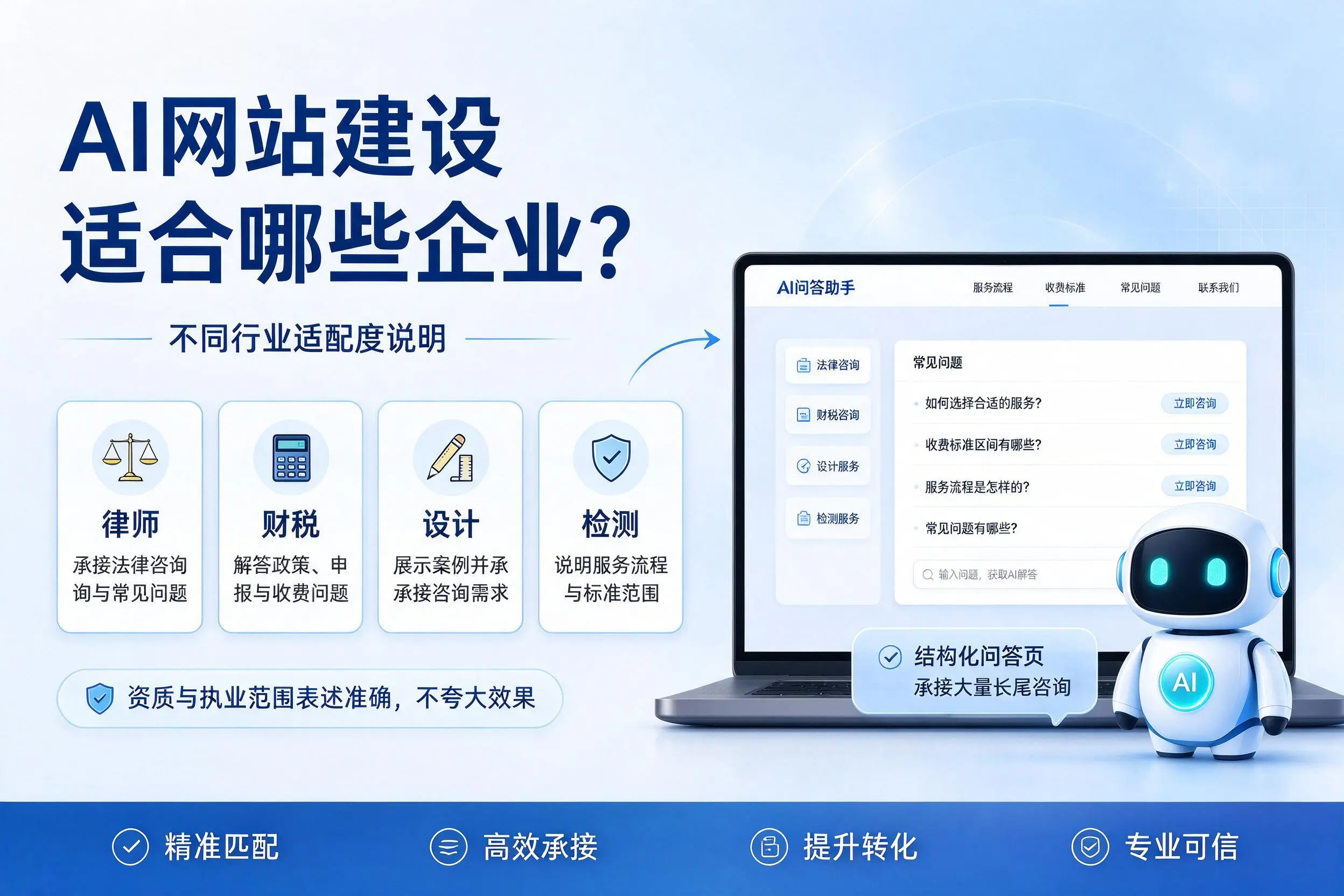 AI网站建设适合哪些企业?泸州不同行业适配度说明