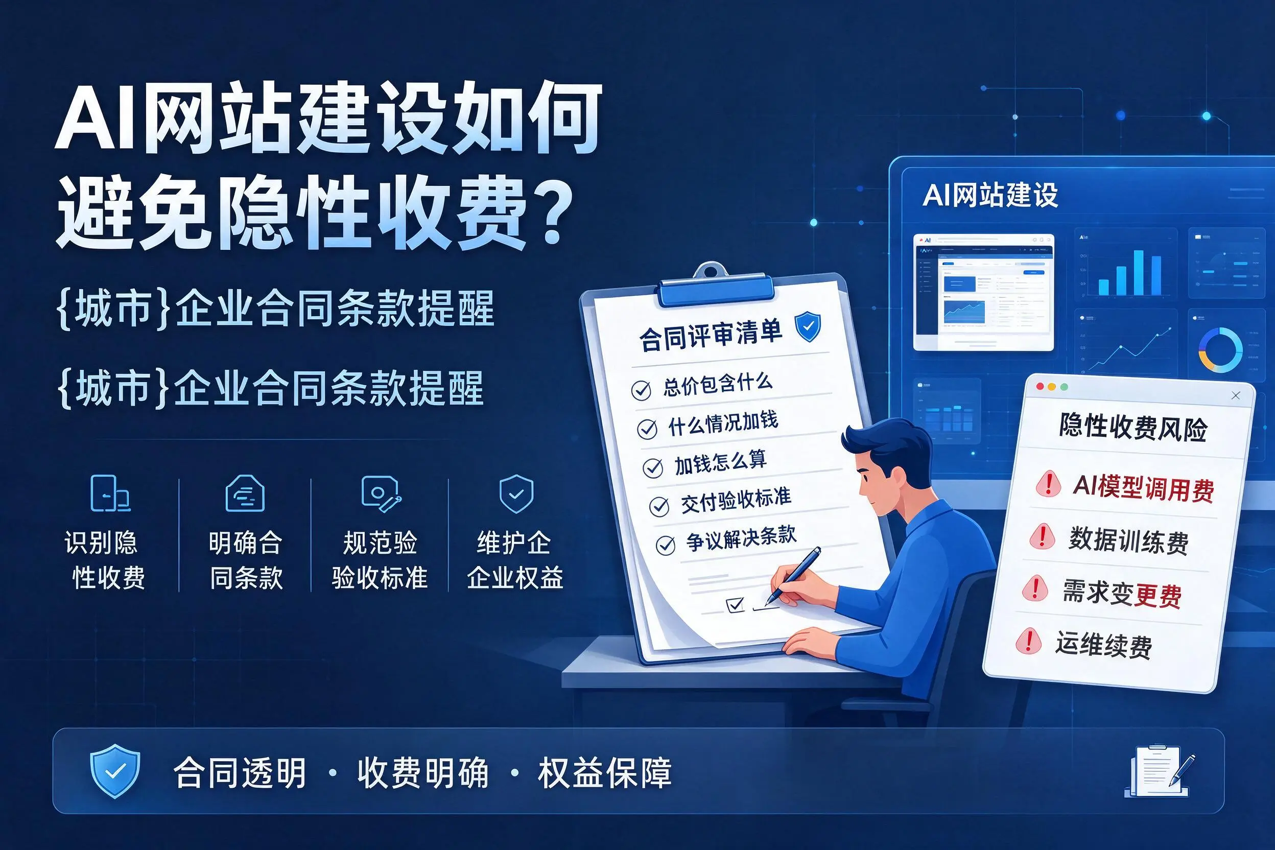AI网站建设如何避免隐性收费?泸州企业合同条款提醒